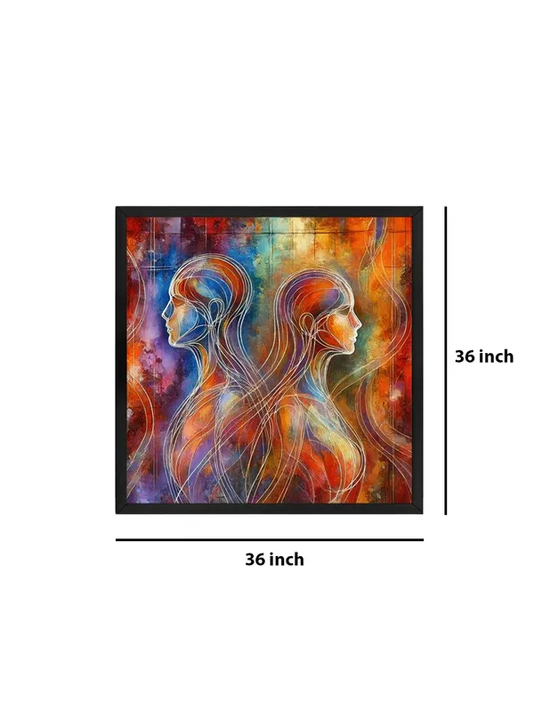 Box_Fiber_Frame_Abstract_Twin_Silhouettes_Canvas_Painting_:_Contemporary_Dual_Portrait_Art_for_Modern_Home_and_Office_Wall_D�cor_(BLF36X360288)