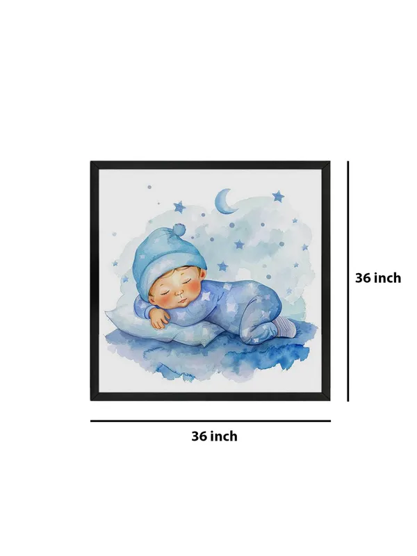 Box_Fiber_Frame_Canvas-Wrapped_Adorable_Baby_Sleeping_Painting_36X36_-_Cute_Wall_Art_for_Nursery_(BLF36X360490)