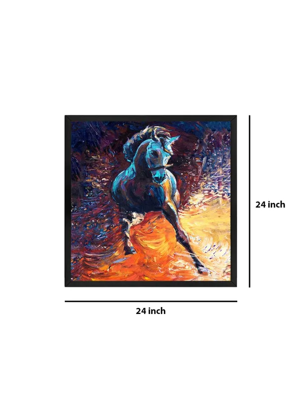 Box_Fiber_Frame_Majestic_Stallion_Canvas-Wrapped_Painting_24X24_-_Dynamic_Horse_Art_for_Living_Room_(BLF24X240456)