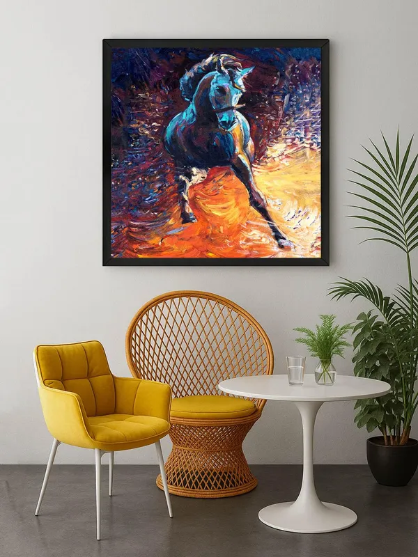Box_Fiber_Frame_Majestic_Stallion_Canvas-Wrapped_Painting_24X24_-_Dynamic_Horse_Art_for_Living_Room_(BLF24X240456)