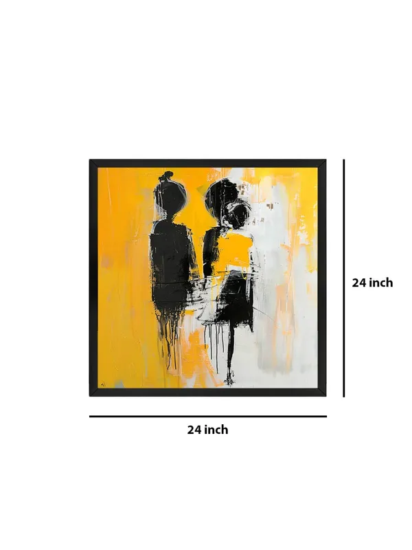 Box_Fiber_Frame_Silhouettes_in_Yellow_Canvas-Wrapped_Painting_24X24_-_Contemporary_Art_with_Contrasting_Figures_(BLF24X240381)