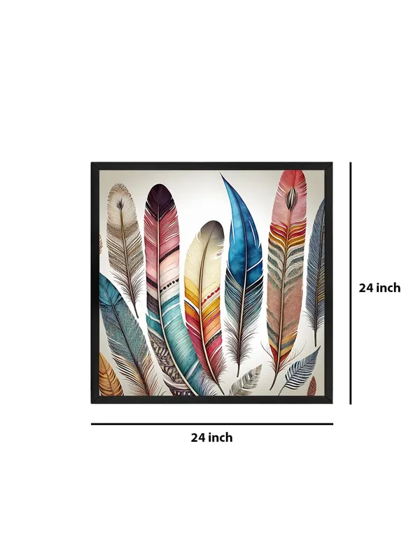 Box_Fiber_Frame_Colorful_Feathers_Canvas-Wrapped_Painting_|_Vibrant_Boho_Wall_Art_for_Living_Room,_Bedroom,_Office_D�cor_24X24_Inches_(BLF24X240501)