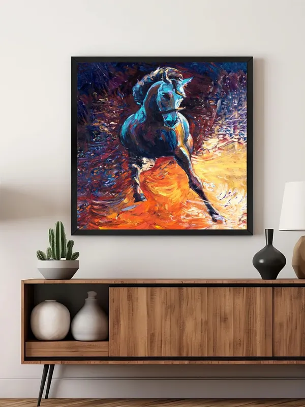 Box_Fiber_Frame_Majestic_Stallion_Canvas-Wrapped_Painting_36X36_-_Dynamic_Horse_Art_for_Living_Room_(BLF36X360456)
