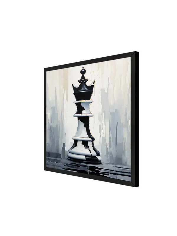 Box_Fiber_Frame_Chess_King_Canvas-Wrapped_Painting,_36X36_-_Bold_Monochrome_Art_for_Game_Rooms_or_Offices_(BLF36X360395)