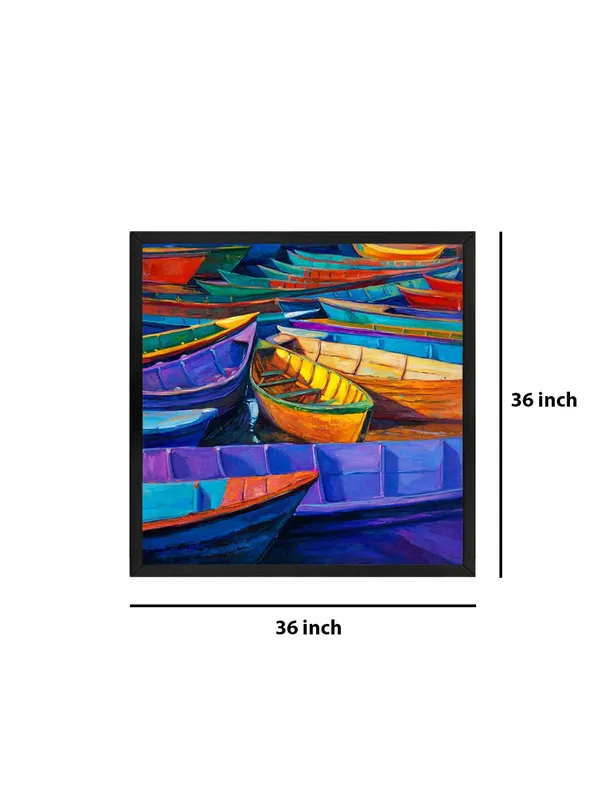 Box_Fiber_Frame_Docked_Boats_Canvas-Wrapped_Painting,_Perfect_for_Nautical-Themed_Interiors_(BLF36X360316)