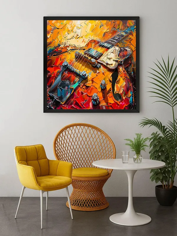 Box_Fiber_Frame_Canvas-Wrapped_Electric_Guitar_Abstract_Painting,_24X24_�_Bold_Colors,_Music_Lover�s_Art,_Modern_Wall_D�cor_for_Studio_(BLF24X240444)