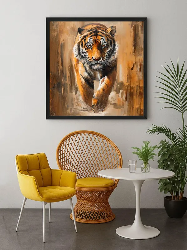 Box_Fiber_Frame_Majestic_Tiger_Canvas-Wrapped_Painting_24X24_�_Powerful_Wildlife_Art_for_Living_Room_(BLF24X240486)