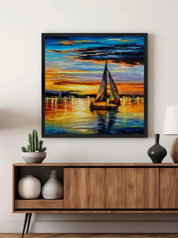 Box_Fiber_Frame_Sailing_into_Sunset_Canvas-Wrapped_Painting_36X36_-_Nautical_Art_for_Living_Room_(BLF36X360333)