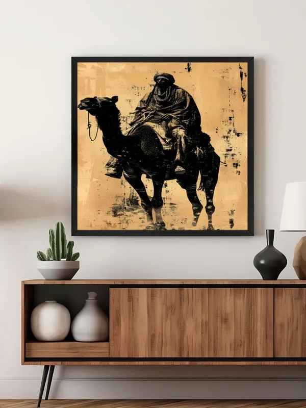 Box_Fiber_Frame_Desert_Nomad_Canvas-Wrapped_Painting_36X36_-_Bold_Monochromatic_Art_Piece_(BLF36X360451)