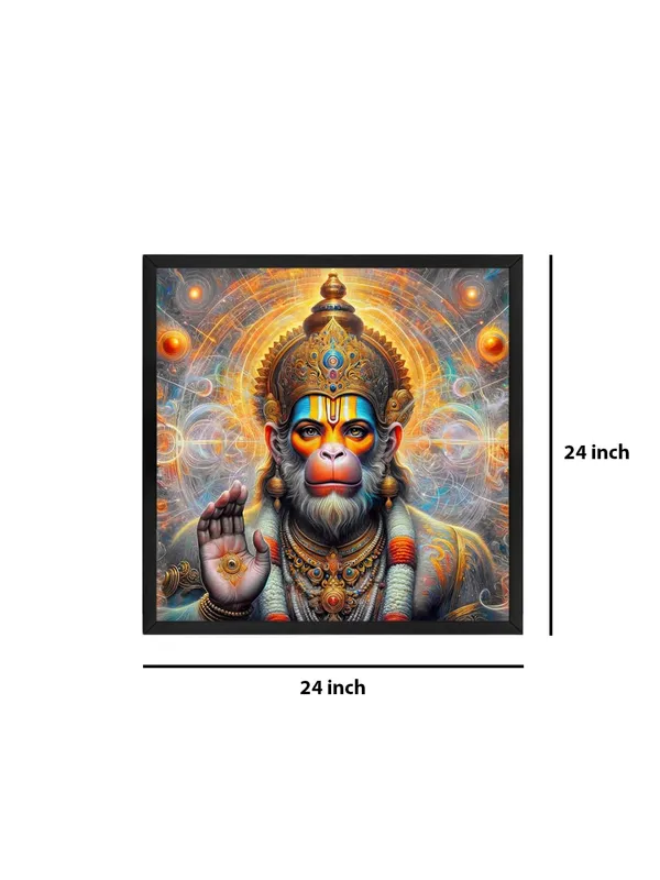 Box_Fiber_Frame_Powerful_Hanuman_Blessing_with_Divine_Aura_-_Canvas_Painting_|_Hindu_Deity_Art,_Spiritual_Blessing_Decor,_Hanuman_Wall_Art_(BLF24X240261)