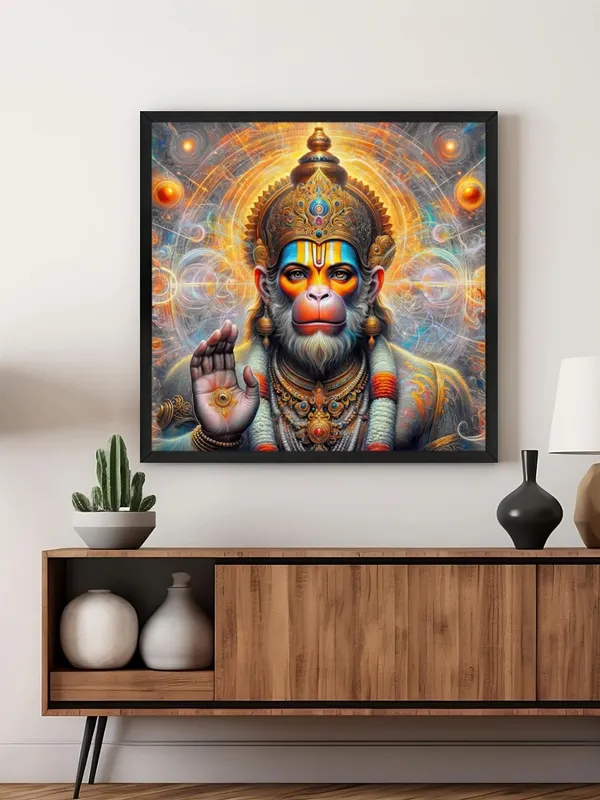Box_Fiber_Frame_Powerful_Hanuman_Blessing_with_Divine_Aura_-_Canvas_Painting_|_Hindu_Deity_Art,_Spiritual_Blessing_Decor,_Hanuman_Wall_Art_(BLF24X240261)