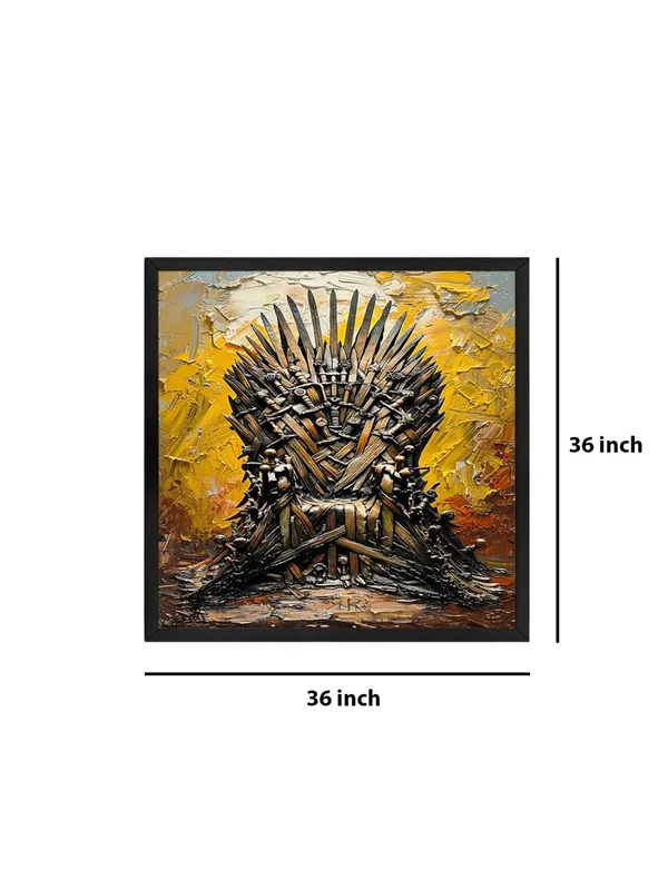 Box_Fiber_Frame_Majestic_Iron_Throne_Canvas-Wrapped_Painting_-_36X36_|_Bold_Textured_Art_for_Living_Rooms_and_Offices_(BLF36X360428)