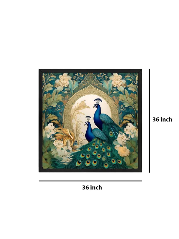Box_Fiber_Frame_Majestic_Peacocks_in_Bloom:_Elegant_Nature-Inspired_Canvas_Painting_for_Luxury_Home_Decor_and_Floral_Wall_Art_(BLF36X360297)