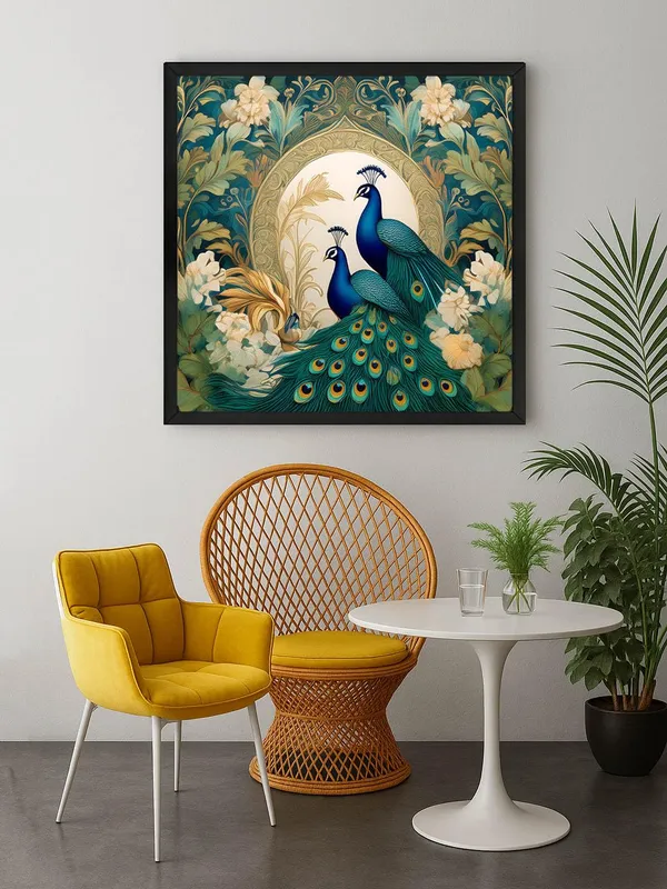 Box_Fiber_Frame_Majestic_Peacocks_in_Bloom:_Elegant_Nature-Inspired_Canvas_Painting_for_Luxury_Home_Decor_and_Floral_Wall_Art_(BLF36X360297)