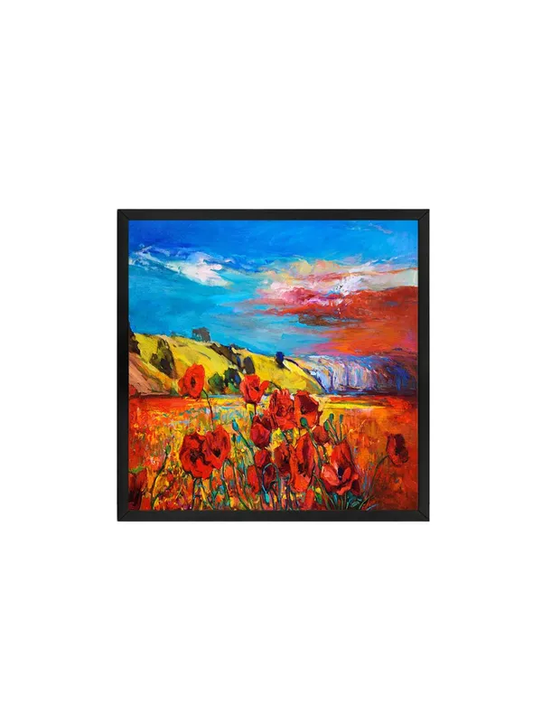 Box_Fiber_Frame_Canvas-Wrapped_Countryside_Red_Poppies_Painting,_24X24_�_Beautiful_Wildflower_Art,_Ideal_for_Home_D�cor_(BLF24X240445)