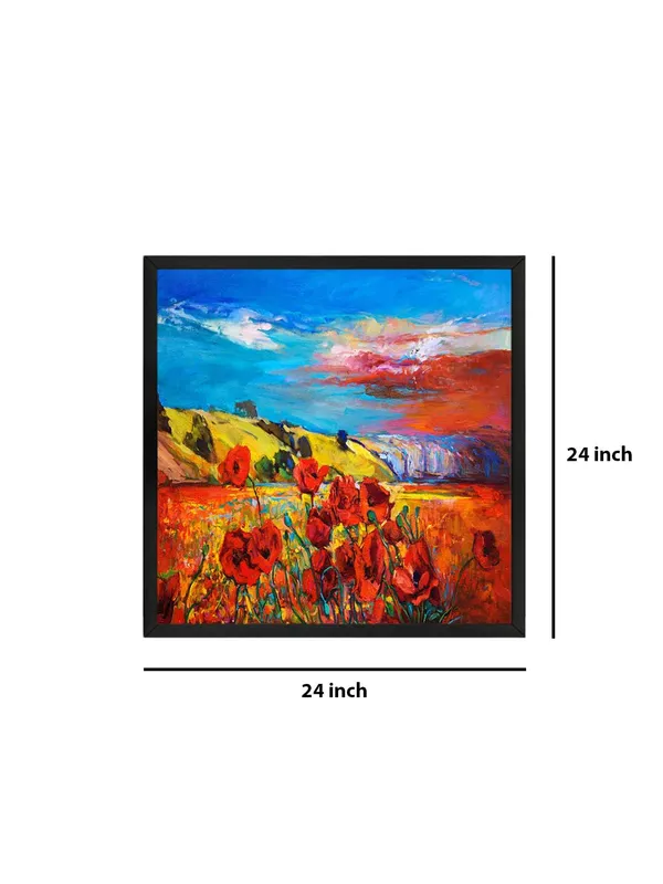 Box_Fiber_Frame_Canvas-Wrapped_Countryside_Red_Poppies_Painting,_24X24_�_Beautiful_Wildflower_Art,_Ideal_for_Home_D�cor_(BLF24X240445)