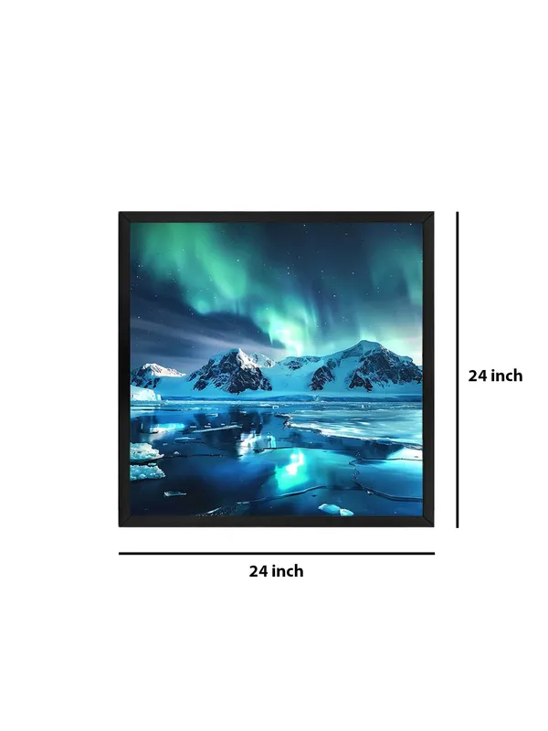Box_Fiber_Frame_Frozen_Splendor_Canvas-Wrapped_Painting_24X24_-_Icy_Mountains_Under_Green_Sky_(BLF24X240342)