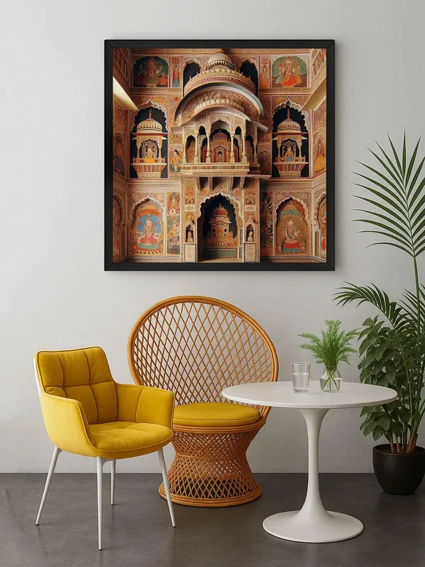 Box_Fiber_Frame_Traditional_Indian_Architectural_Art_Print_-_Intricate_Interior_with_Richly_Decorated_Murals_and_Carvings_(BLF24X240162)