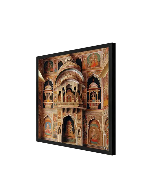Box_Fiber_Frame_Traditional_Indian_Architectural_Art_Print_-_Intricate_Interior_with_Richly_Decorated_Murals_and_Carvings_(BLF24X240162)
