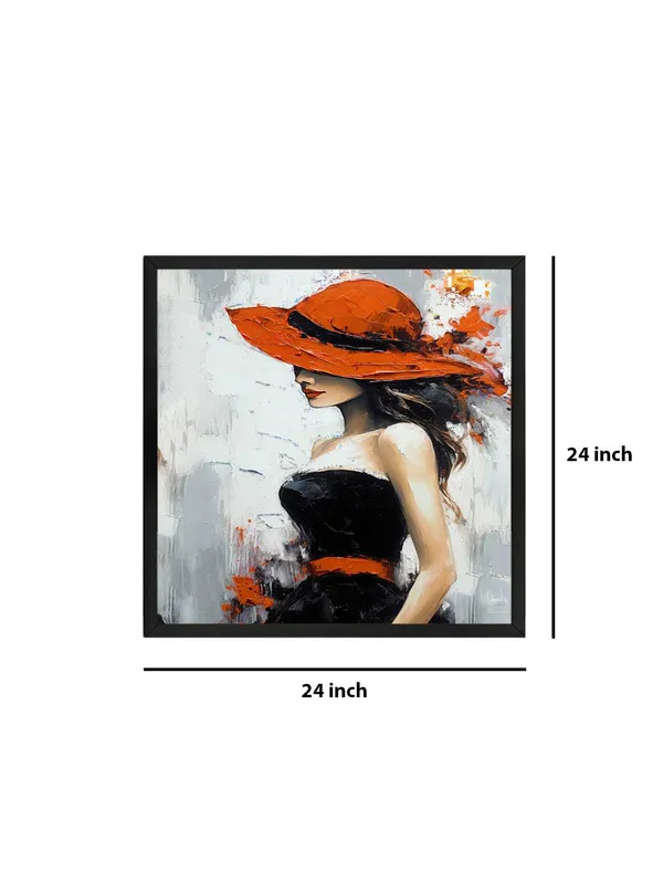 Box_Fiber_Frame_Lady_in_Red_Canvas-Wrapped_Painting_24X24_-_Stylish_Fashion_Artwork_(BLF24X240460)