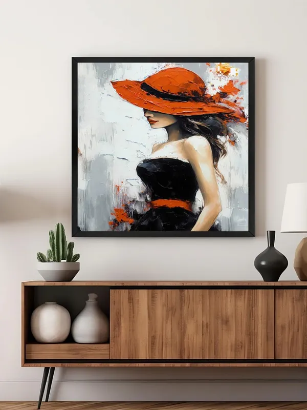 Box_Fiber_Frame_Lady_in_Red_Canvas-Wrapped_Painting_24X24_-_Stylish_Fashion_Artwork_(BLF24X240460)