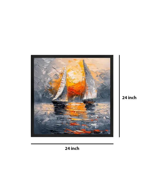 Box_Fiber_Frame_Sailboats_at_Sunset_Canvas-Wrapped_Painting,_24X24_-_Serene_Nautical_Art_for_Relaxing_Ambiance_(BLF24X240394)