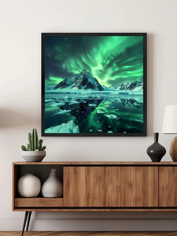 Box_Fiber_Frame_Mystical_Aurora_Canvas-Wrapped_Painting_24X24_-_Northern_Lights_Over_Icy_Peaks_(BLF24X240339)