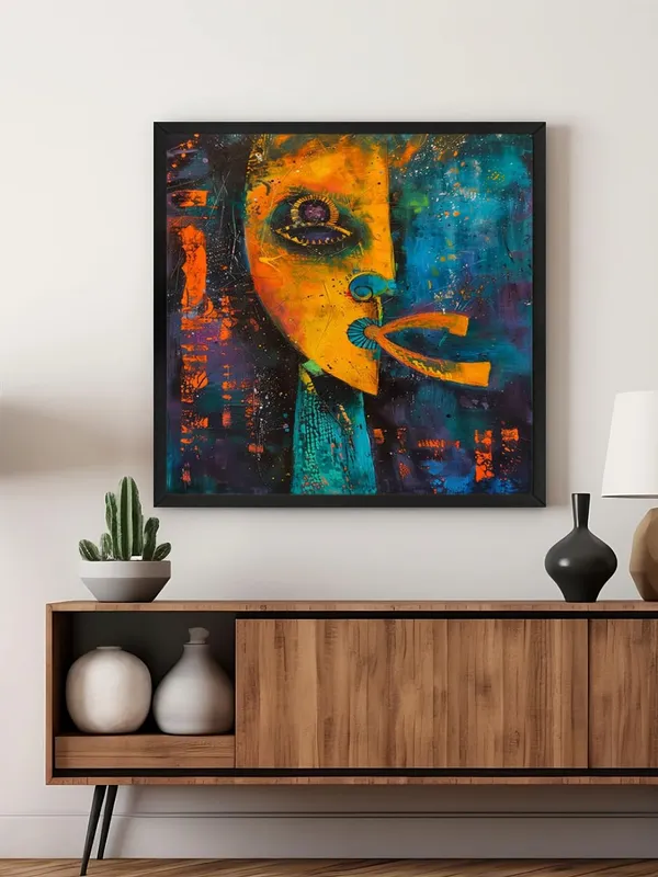 Box_Fiber_Frame_Mystical_Mask_Canvas-Wrapped_Painting_36X36_�_Colorful_Tribal_Art_Wall_Decor_(BLF36X360481)