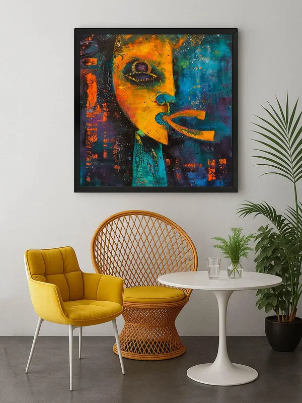 Box_Fiber_Frame_Mystical_Mask_Canvas-Wrapped_Painting_36X36_�_Colorful_Tribal_Art_Wall_Decor_(BLF36X360481)