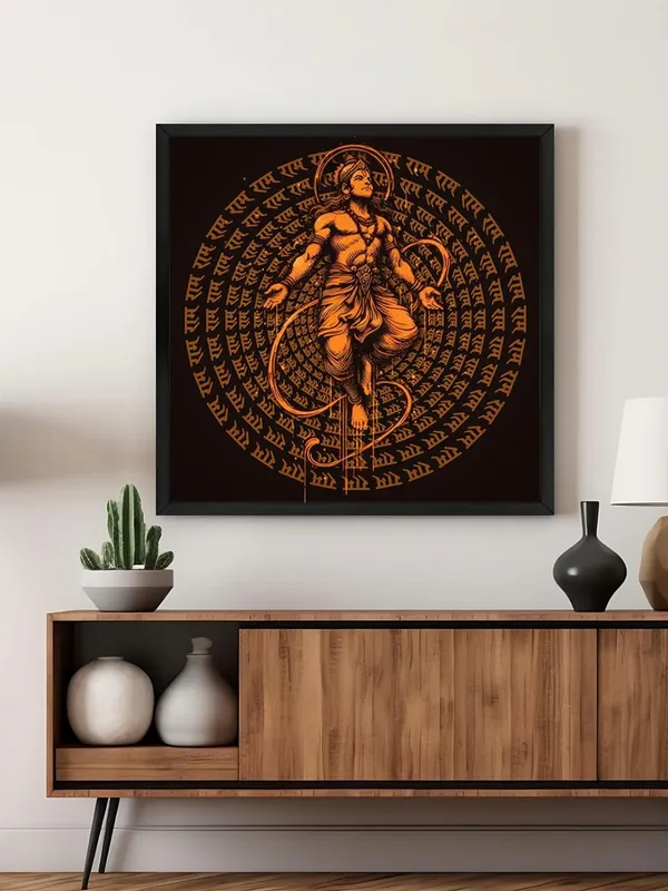 Box_Fiber_Frame_Hanuman_in_Cosmic_Meditation_Surrounded_by_'Jai_Shri_Ram'_Mantra_-_Canvas_Painting_|_Indian_Mythological_Art,_Spiritual_Devotion_Decor,_Hanuman_Wall_Art_(BLF24X240265)