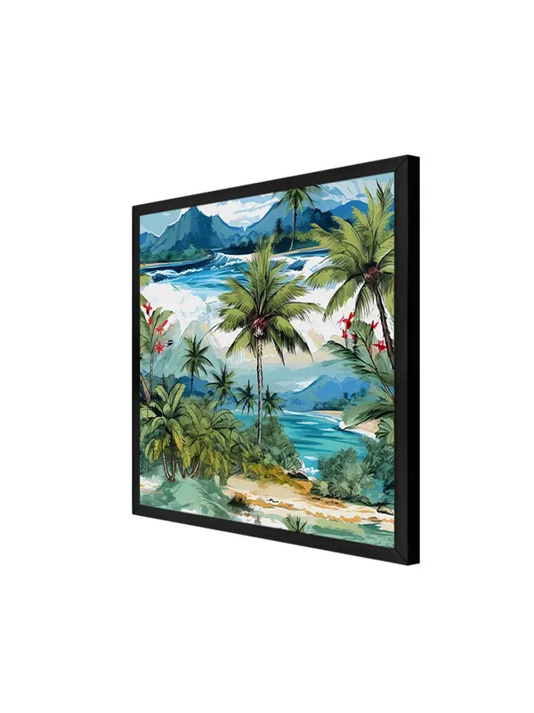 Box_Fiber_Frame_Tropical_Beach_Art_Print_-_Vibrant_Palm_Trees,_Mountains,_and_Turquoise_Sea_Painting_for_Exotic_Home_D�cor_(BLF24X240146)
