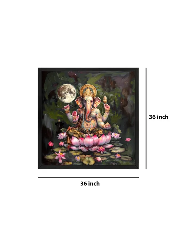 Box_Fiber_Frame_Ganesha's_Infinite_Grace:_The_Guardian_of_Wisdom,_Prosperity,_and_Inner_Peace_-_Canvas_Painting_|_Hindu_Deity_Art,_Meditation_Decor,_Spiritual_Painting_(BLF36X360228)