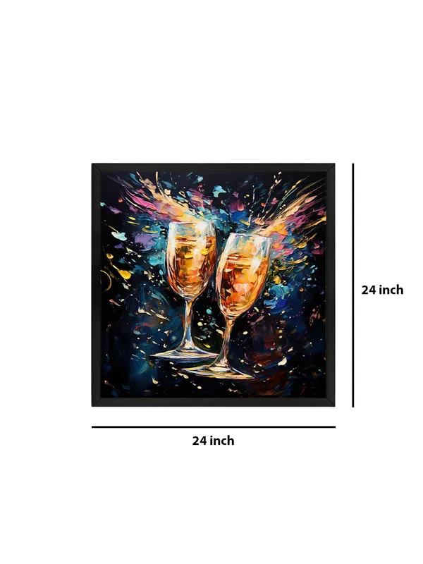 Box_Fiber_Frame_Canvas-Wrapped_Celebration_Toast_Painting,_24X24_�_Lively_Colors,_Festive_Art,_Perfect_for_Dining_Room_or_Lounge_(BLF24X240446)