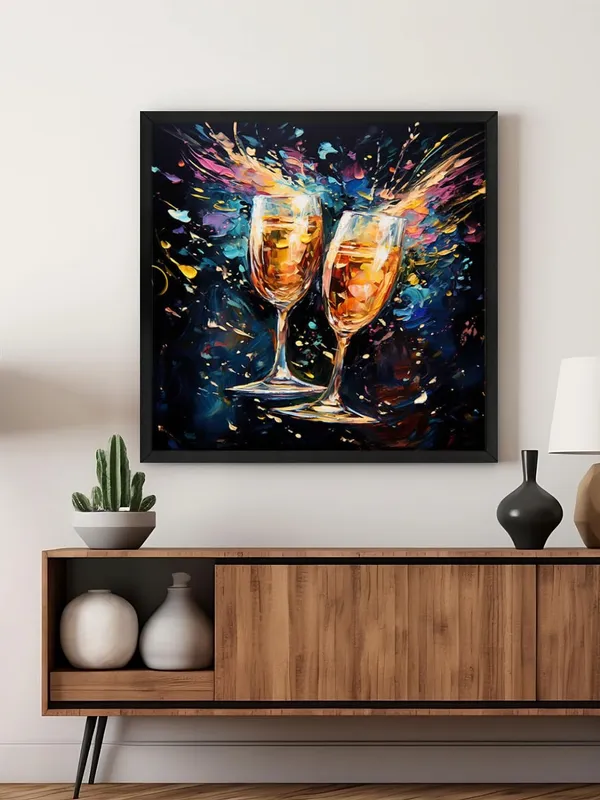 Box_Fiber_Frame_Canvas-Wrapped_Celebration_Toast_Painting,_24X24_�_Lively_Colors,_Festive_Art,_Perfect_for_Dining_Room_or_Lounge_(BLF24X240446)