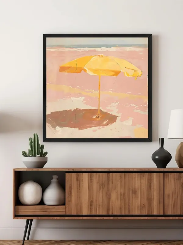 Box_Fiber_Frame_Canvas-Wrapped_Minimalist_Yellow_Umbrella_Beach_Painting,_36X36_�_Calm_Coastal_Serenity,_Neutral_Tones,_Modern_Home_D�cor_(BLF36X360440)