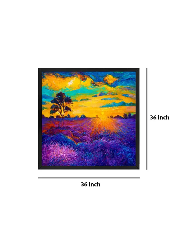 Box_Fiber_Frame_Lavender_Sunset_Canvas-Wrapped_Painting_36X36_-_Peaceful_Landscape_for_Home_Decor_(BLF36X360453)