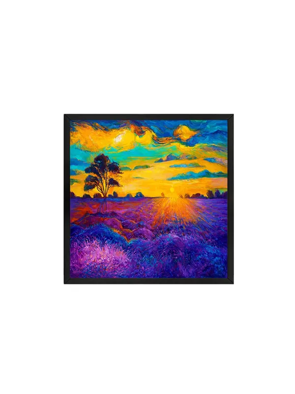 Box_Fiber_Frame_Lavender_Sunset_Canvas-Wrapped_Painting_36X36_-_Peaceful_Landscape_for_Home_Decor_(BLF36X360453)