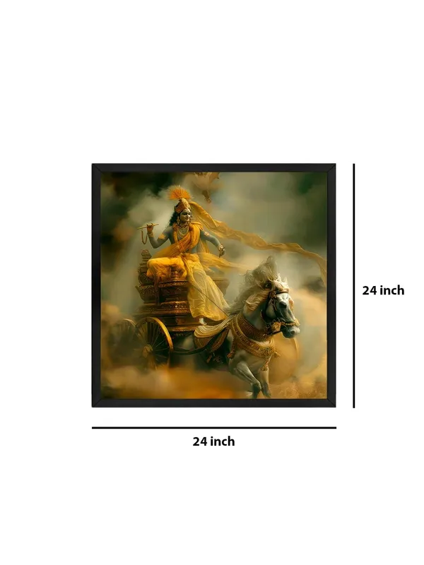 Box_Fiber_Frame_Canvas_Wrapped_Painting_of_Krishna_Riding_Chariot_-_Divine_Art_for_Spiritual_Spaces_-_24X24_Inches_(BLF24X240542)