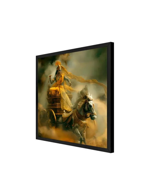 Box_Fiber_Frame_Canvas_Wrapped_Painting_of_Krishna_Riding_Chariot_-_Divine_Art_for_Spiritual_Spaces_-_24X24_Inches_(BLF24X240542)