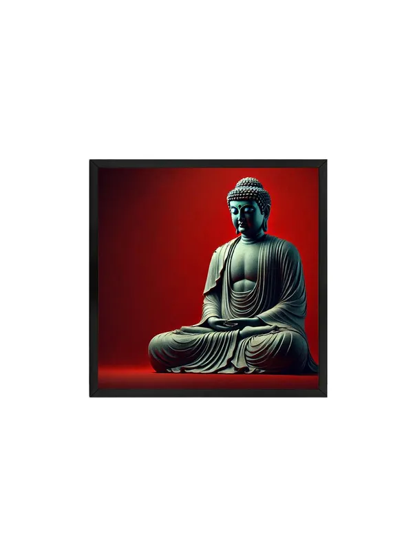 Box_Fiber_Frame_Canvas_Wrapped_Painting_of_Buddha_in_Red_Aura_-_Spiritual_Art_for_Modern_D�cor_-_24X24_Inches_(BLF24X240558)