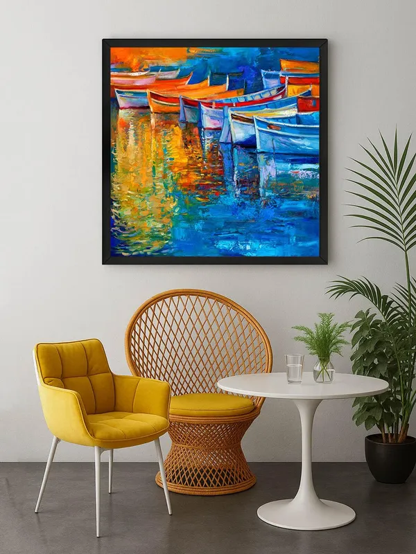 Box_Fiber_Frame_Colorful_Boats_Canvas-Wrapped_Painting,_Vibrant_Art_for_Dynamic_Spaces_(BLF24X240315)
