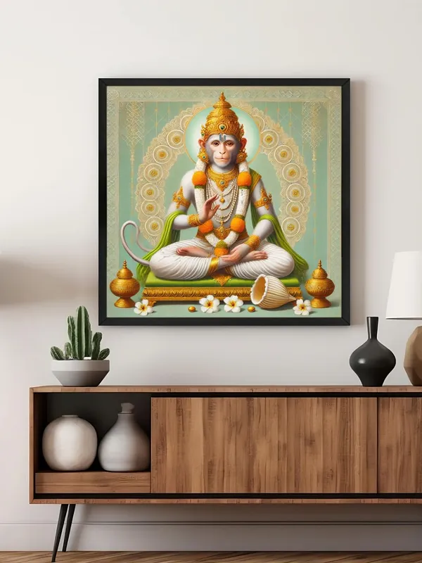 Box_Fiber_Frame_Blessed_Hanuman_Canvas-Wrapped_Painting,_�_Sacred_Indian_Art_for_Devotion_36X36_Inches_(BLF36X360528)