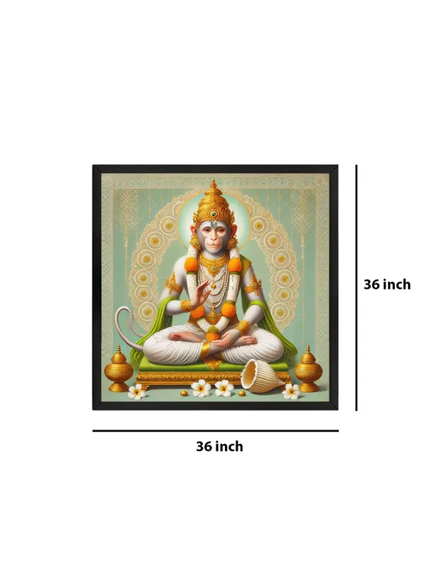 Box_Fiber_Frame_Blessed_Hanuman_Canvas-Wrapped_Painting,_�_Sacred_Indian_Art_for_Devotion_36X36_Inches_(BLF36X360528)