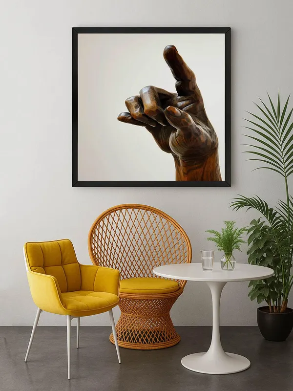 Box_Fiber_Frame_Wooden_Hand_Sculpture_Canvas-Wrapped_Painting_-_24X24_|_Rustic_and_Elegant_Art_Piece_for_Decor_(BLF24X240429)