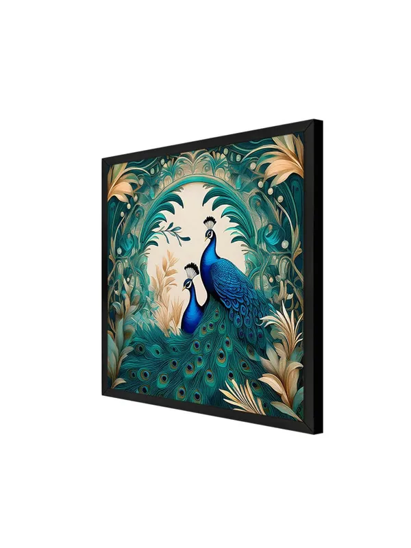 Box_Fiber_Frame_Floral_Serenity:_Twin_Peacocks_in_Verdant_Foliage,_a_Botanical-Inspired_Canvas_Painting_for_Elegant_Home_D�cor_(BLF24X240300)