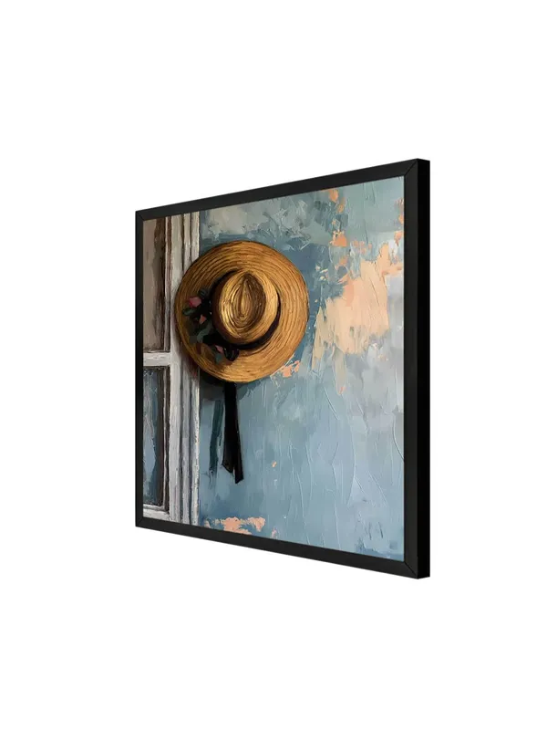 Box_Fiber_Frame_Straw_Hat_on_Wall_Canvas-Wrapped_Painting,_24X24_-_Rustic_Art_for_Cozy_and_Vintage_Interiors_(BLF24X240416)