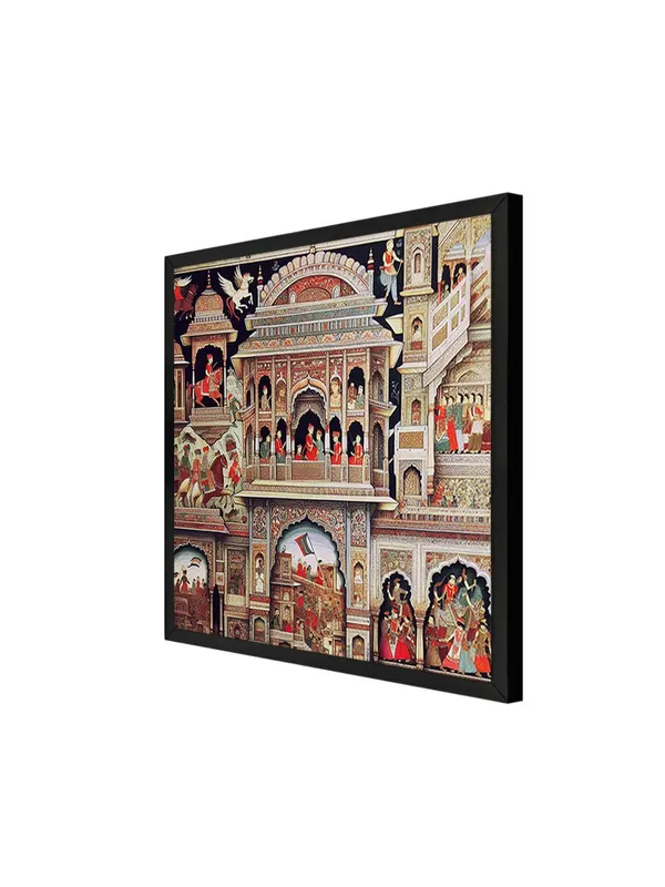 Box_Fiber_Frame_Traditional_Indian_Palace_Art_Print_-_Vibrant_Scene_with_Ornate_Architecture,_Intricate_Murals,_and_Cultural_Figures_(BLF36X360165)