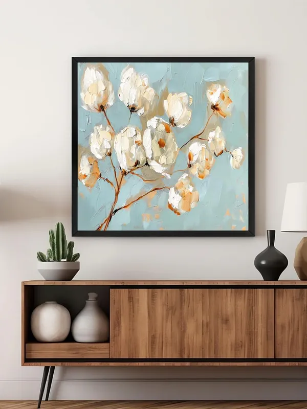Box_Fiber_Frame_Whispers_of_Cotton_Blooms_flower_modern_art_wall_painting_for_home_flower_canvas_painting_(BLF24X240214)