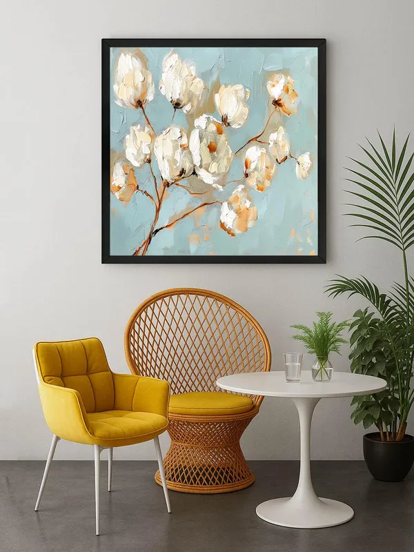 Box_Fiber_Frame_Whispers_of_Cotton_Blooms_flower_modern_art_wall_painting_for_home_flower_canvas_painting_(BLF24X240214)