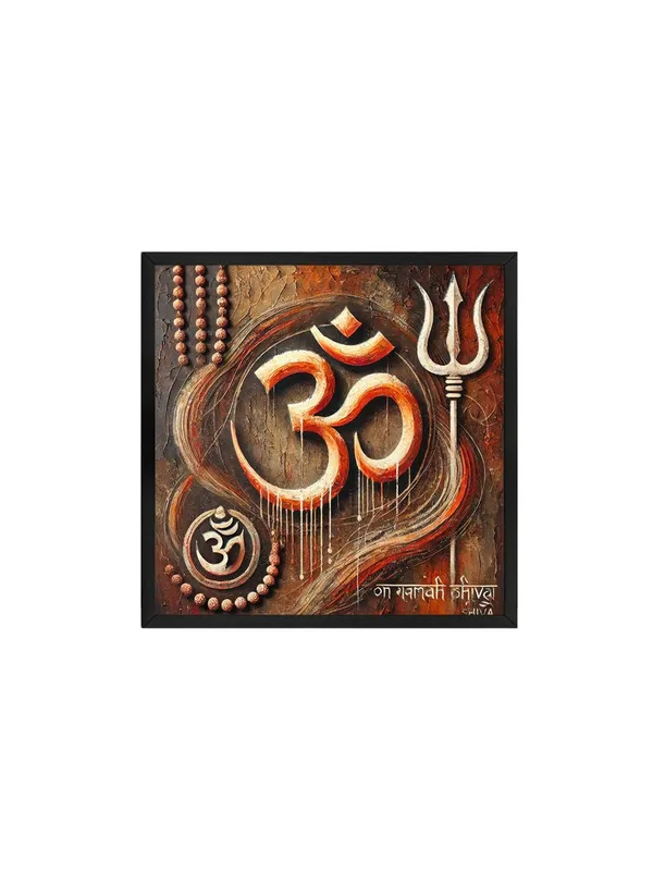 Box_Fiber_Frame_Om_Symbol_with_Trident:_A_Spiritual_Canvas_Painting_Emphasizing_Faith_and_Devotion_with_Sacred_Symbols_(BLF36X360307)